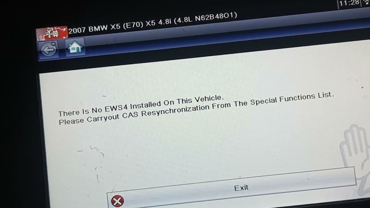 2007 BMW X5 code 2F44 immobilizer prevention.