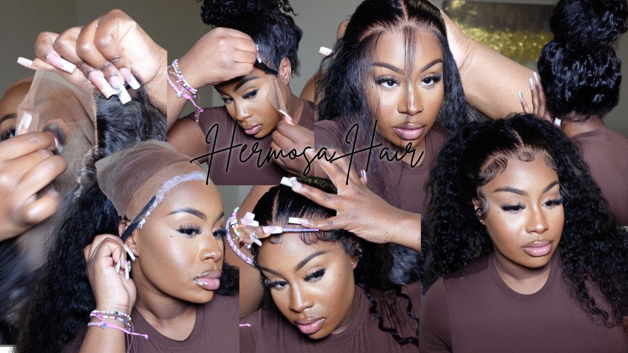 😍 SUPER EASY AT HOME 360 WIG INSTALL TUTORIAL 😍 NO BLEACHING OR PLUCKING  😱 | HERMOSA HAIR