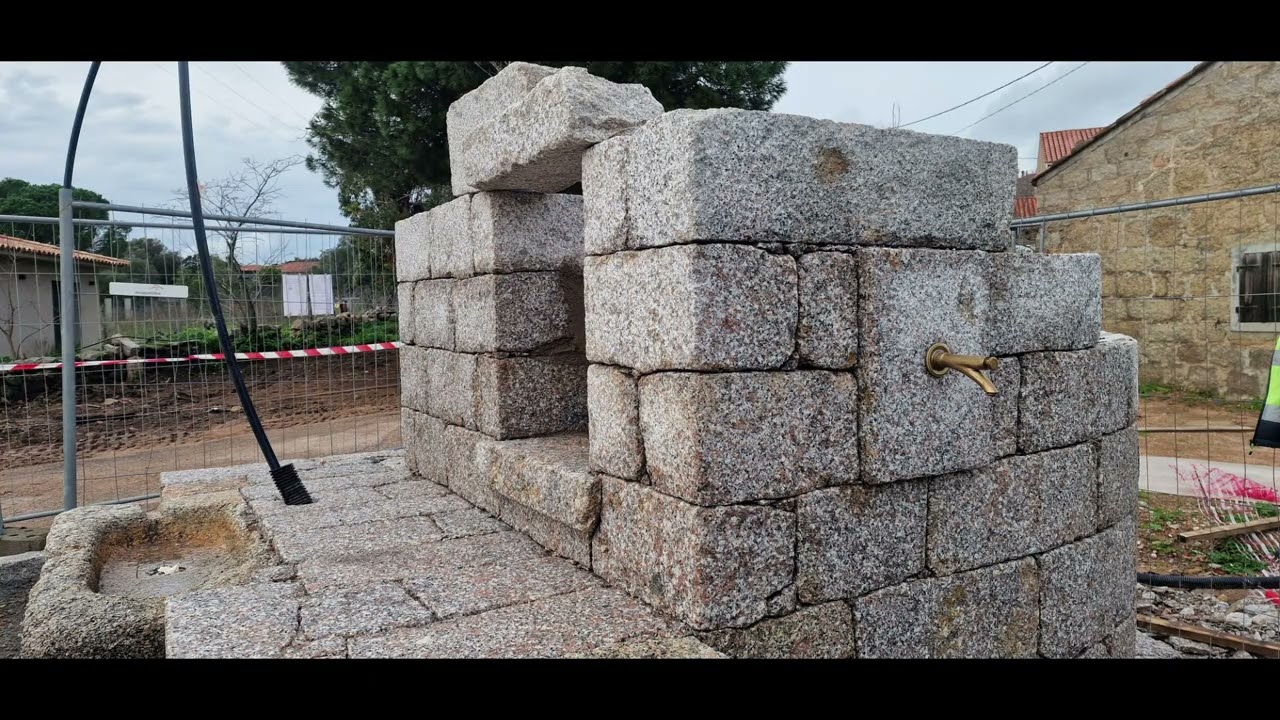 Restauration de la ancienne Fontaine Piazza di a Pompa à Pianottoli Caldarello Corse 