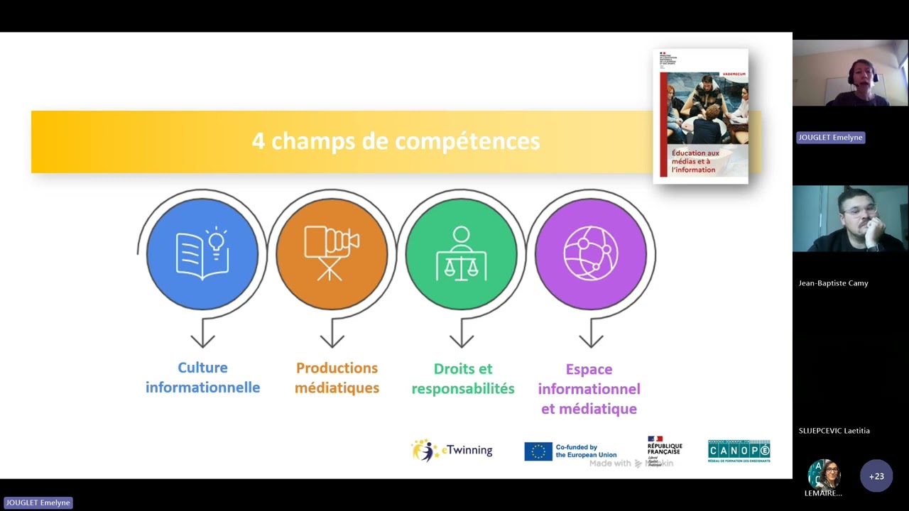 Visioconférence - L'Éducation aux Médias à travers la collaboration : application sur eTwinning