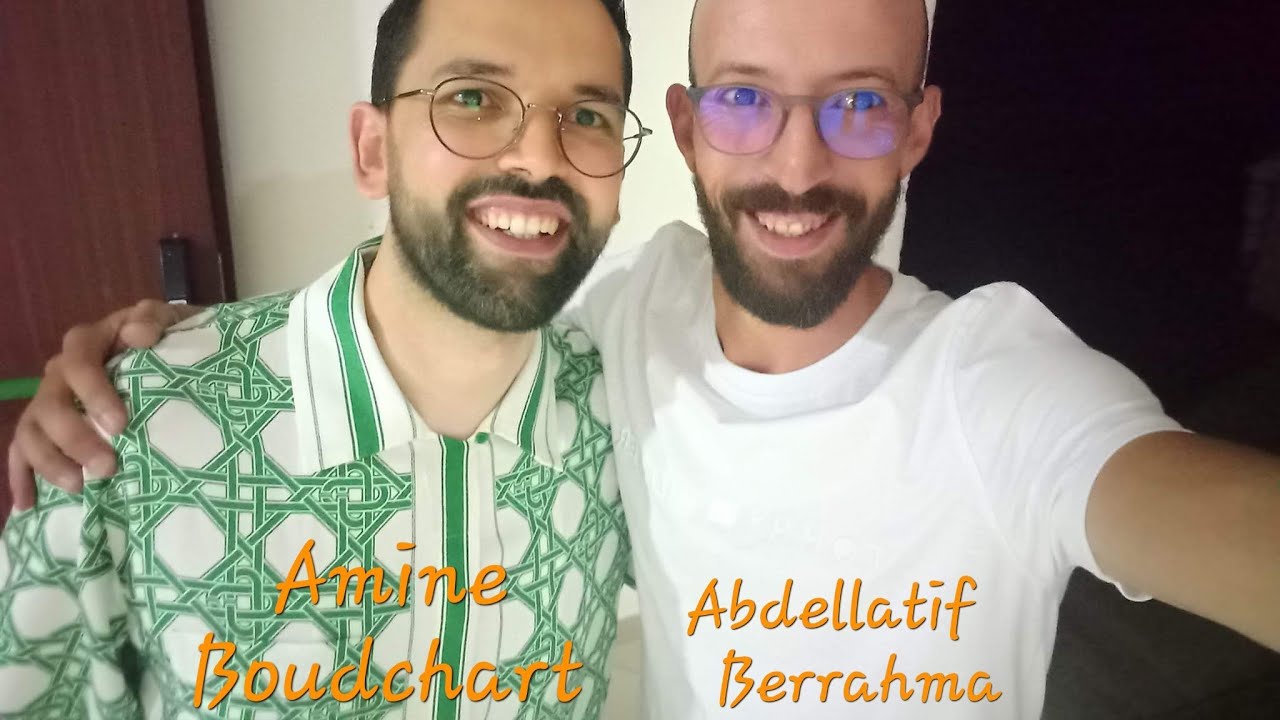 AMINE BOUDCHART À OUJDA  (Theatre MED VI) 2023 AVEC ABDELLATIF BERRAHMA AU SAXOPHONE.