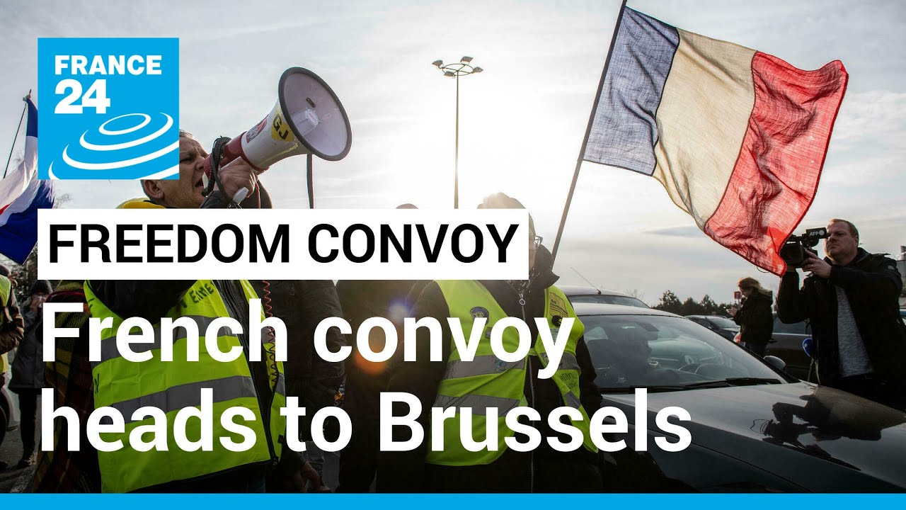 French convoy against Covid restrictions heads to Brussels for another banned rally &bull; FRANCE 24