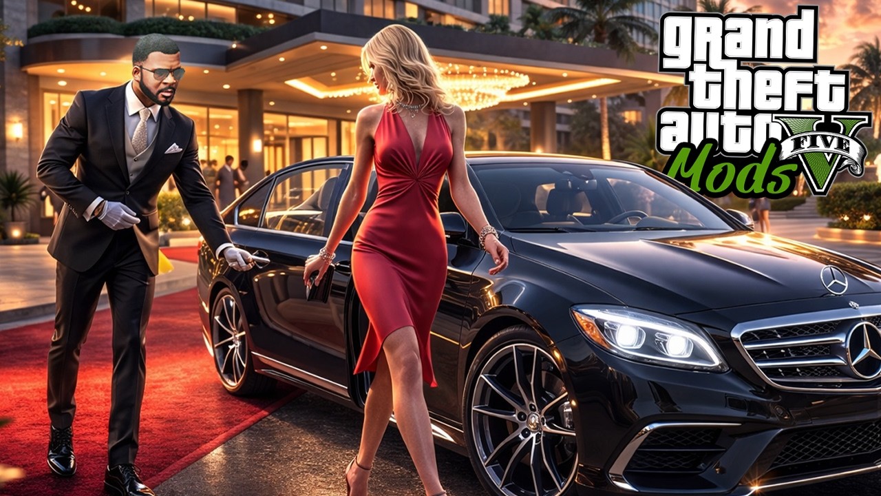 TRABALHANDO COMO MOTORISTA PARA HOTEL DE LUXO!  - GTA 5 MODS