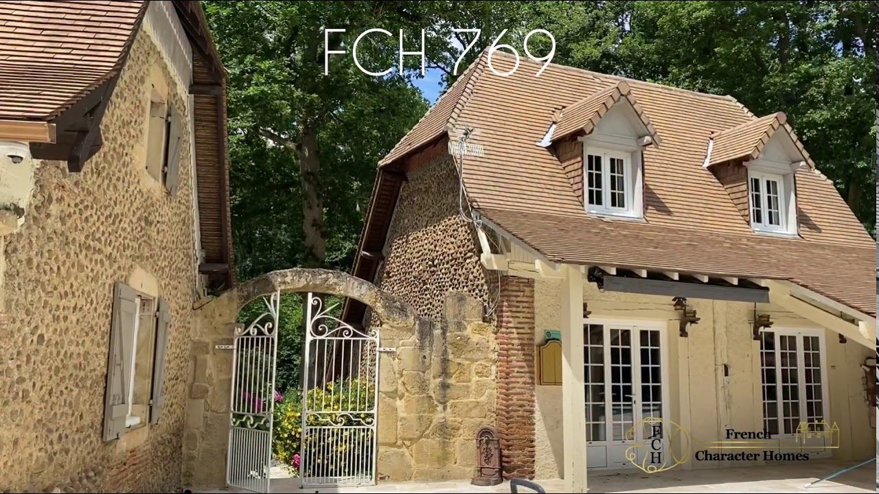 A Charming Water Mill with Guest Cottage, Pool & Tennis Court | French Character Homes