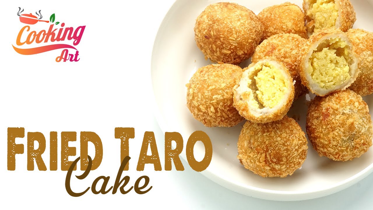 How to make easy Fried Taro with Green Bean Cake | Yummy Snack Recipe
