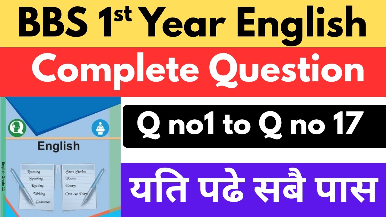 BBS 1st Year Business English Model Questions 2083 |  BBS 1st Year English Important Questions