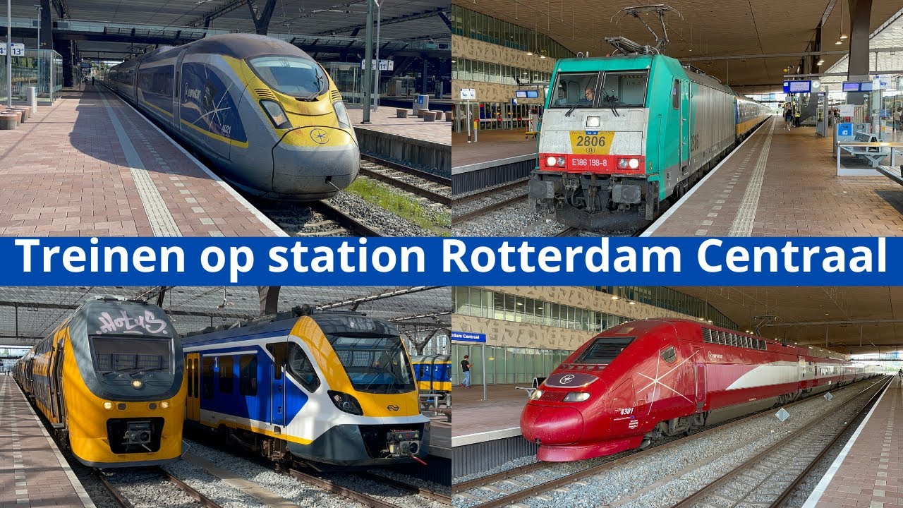 Treinen op station Rotterdam Centraal - 16 september 2023
