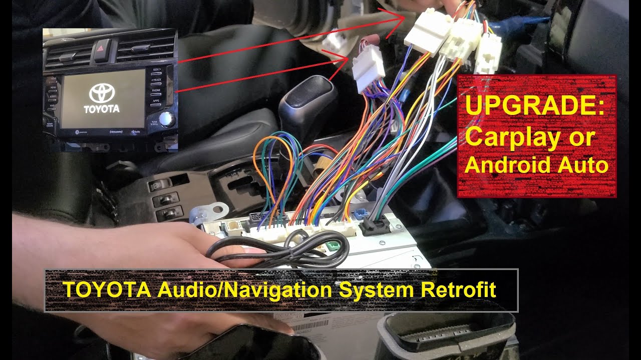 Схема подключения адаптера Entune 3.0 для Toyota 4Runner - установка Carplay/Android Auto - демон...