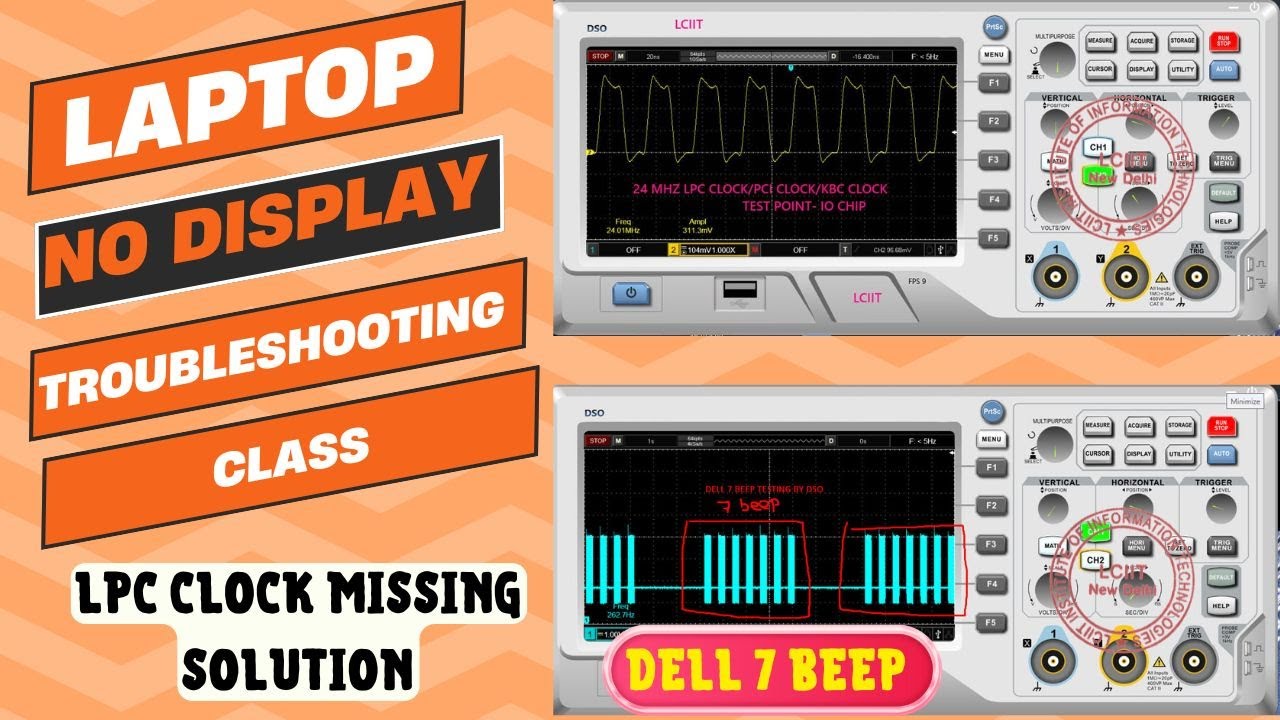 Fix Dell Laptop 7 Beep Error: LPC Clock Missing - Laptop No Display Troubleshooting