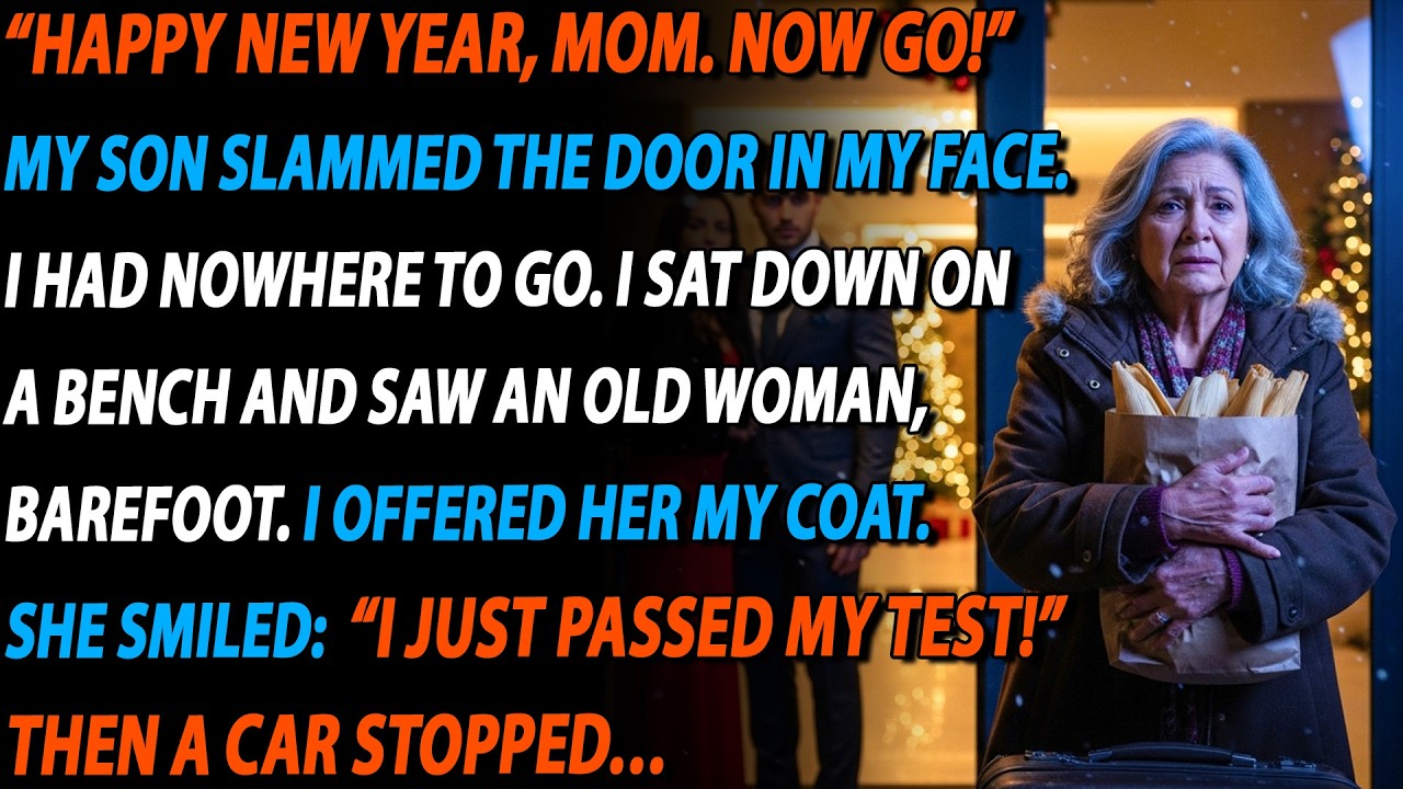 🔥 Kicked Out on New Year… I Gave My Coat to a Stranger—Her Words Changed My Life! 😱