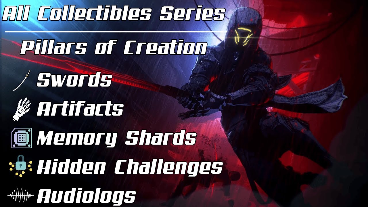 Ghostrunner 2 All Collectibles Series: Pillars of Creation