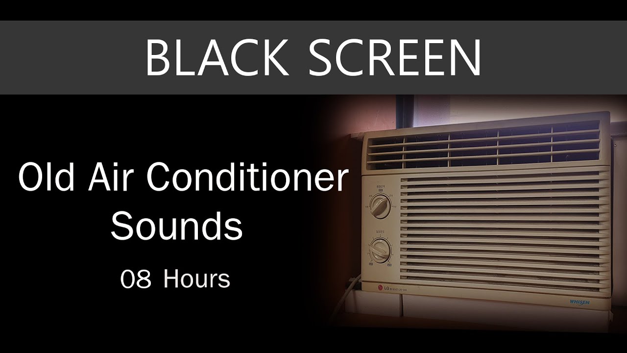 😴 Dive into Tranquility with Black Screen ASMR: 8 Hours of Soothing Old Air Conditioner Noise