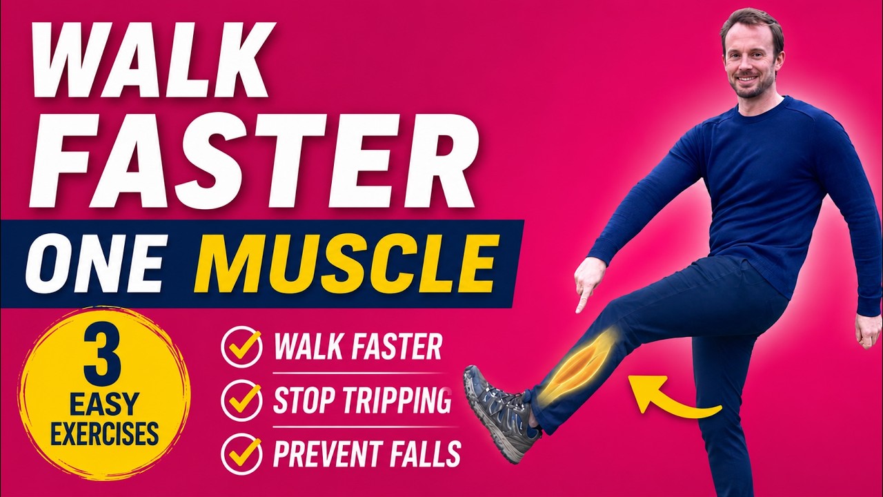 Walk Faster: 3 Exercises to Avoid Catching Toes & Increase Walking Pace 👟🚀🚶‍♀️