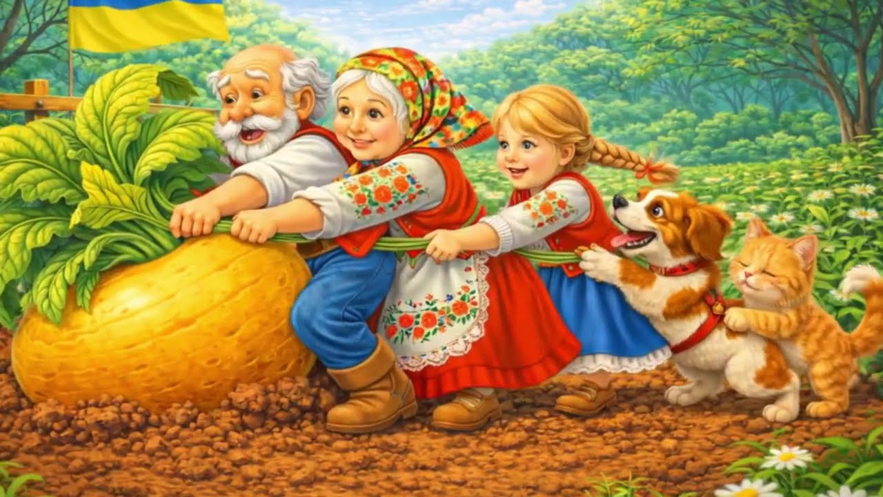 Казка «Ріпка» українською 🌱 | Укріїнська народна казка для дітей | Повчальний мультфільм