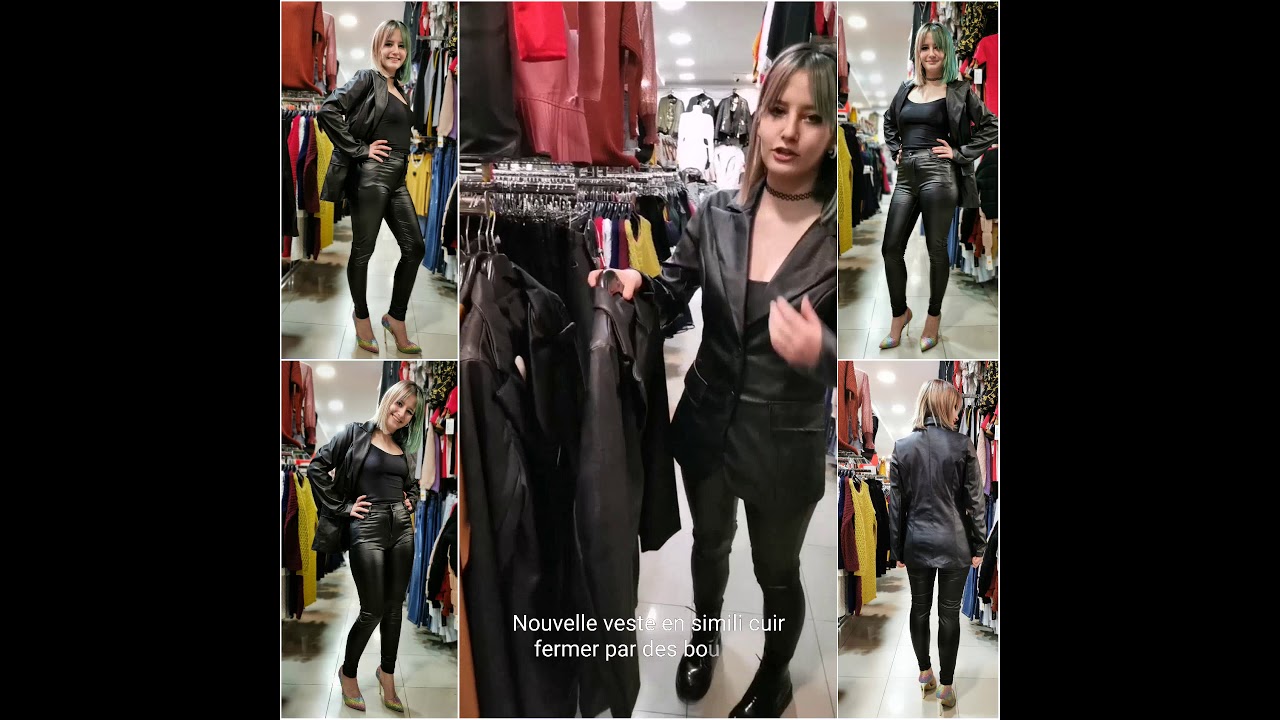 Nouvelle veste & nouveau pantalon en simili cuir