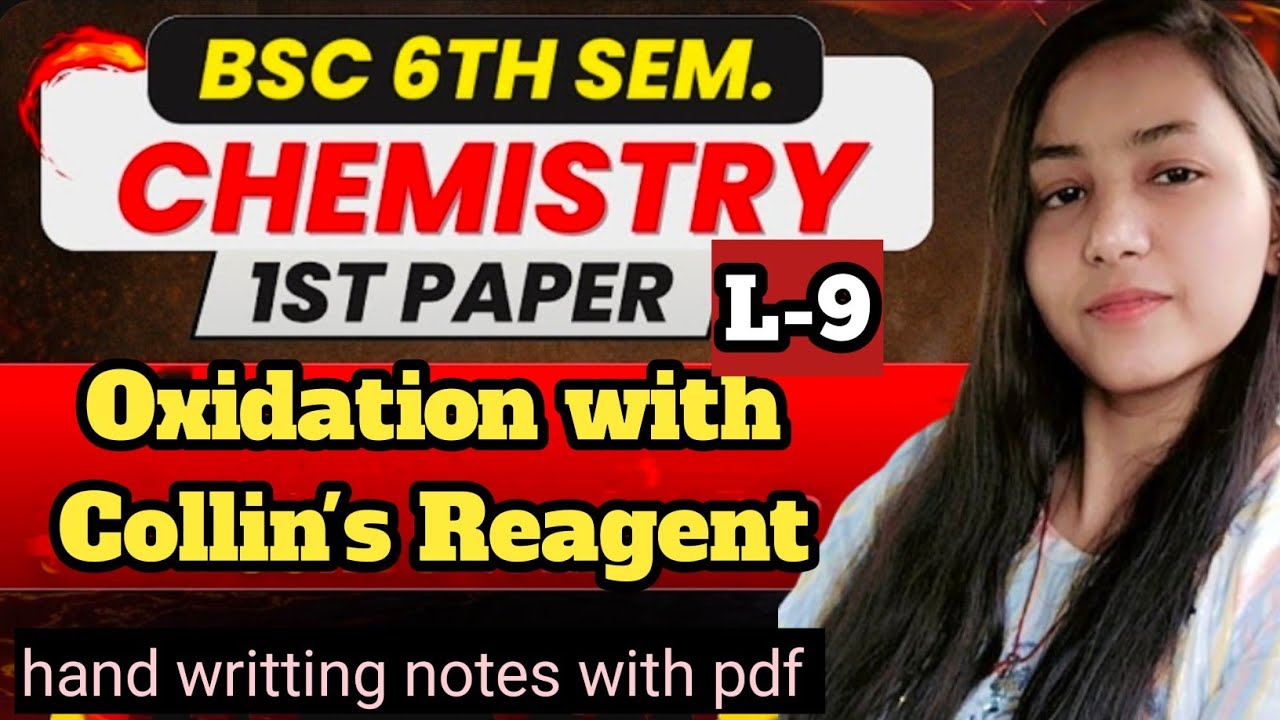 Oxidation with Collin's reagent| bsc 6th semester chemistry paper 1st unit 1st #viral#video