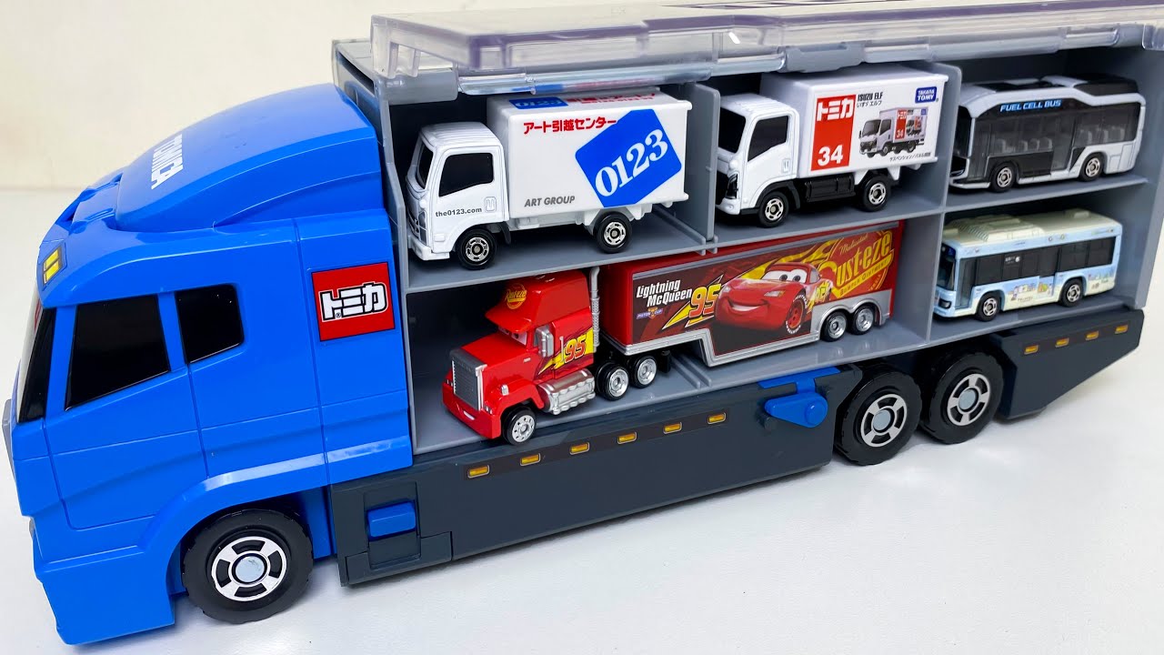 トミカ☆トミカのミニカーを開封しチェックしてコンボイに収納する☆ Tomica minicars and store them in the convoy