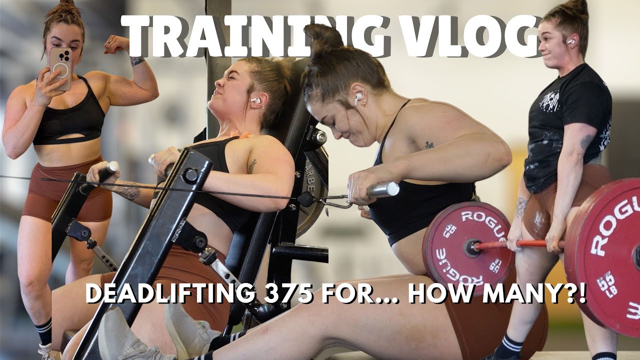 TRAINING VLOG | hitting a deadlift rep PR + a NASTY upper body day (is this bodybuilding?!)