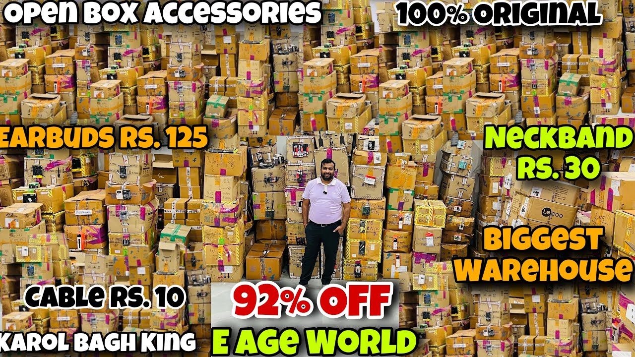 Open Box Accessories | 100% Original | 92% OFF | Neckband Rs. 30 | E Age World | Capital Darshan