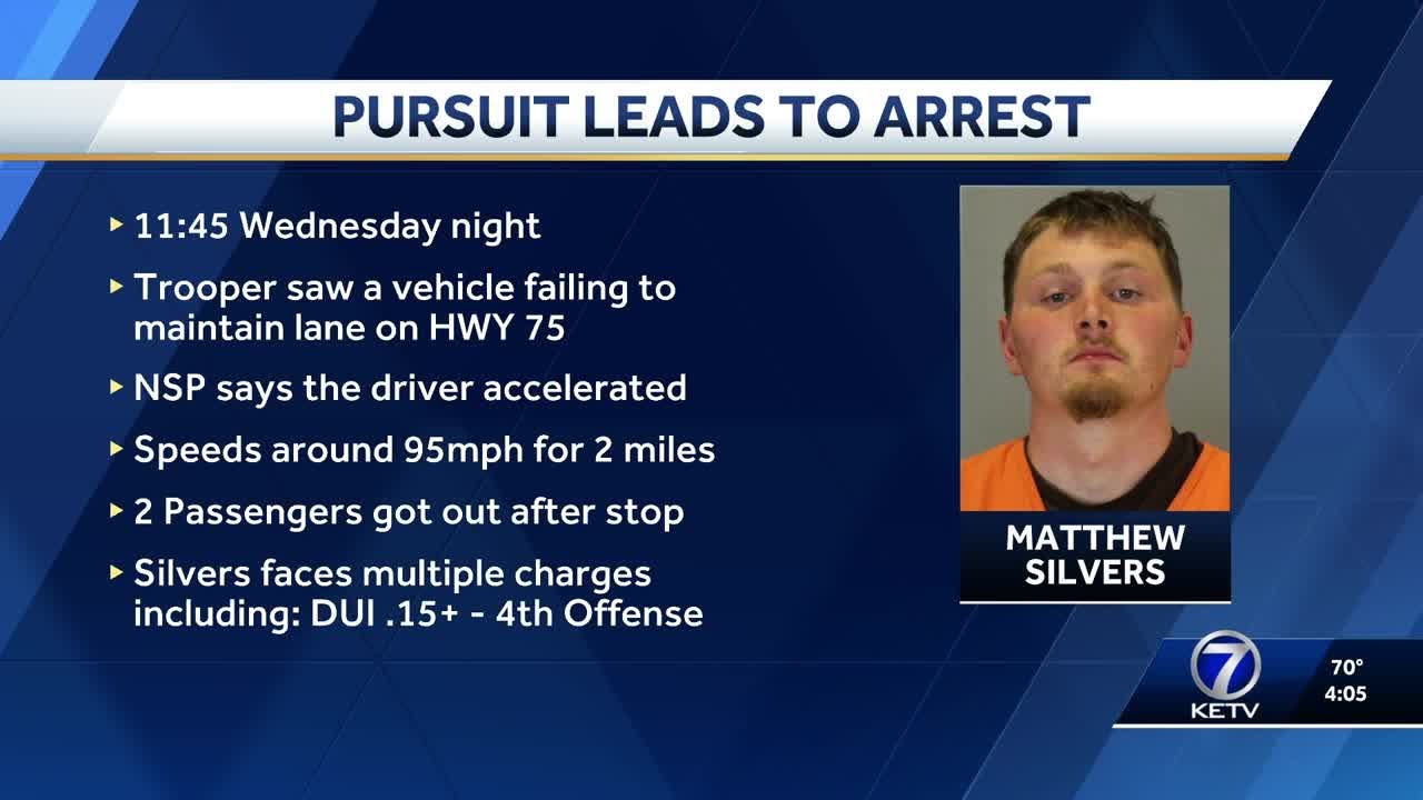 Omaha man accused of fourth DUI offense after pursuit with Nebraska State Patrol