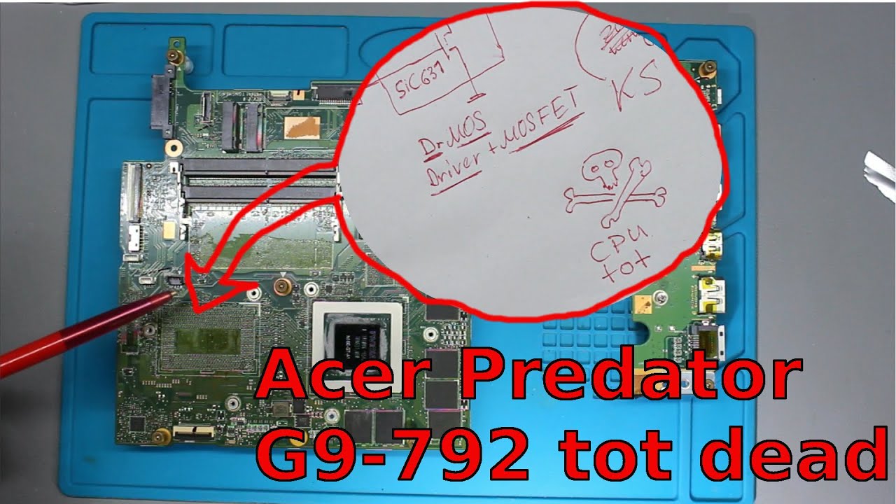 Acer Predator G9-792 tot dead Mainboard Reparatur Repair