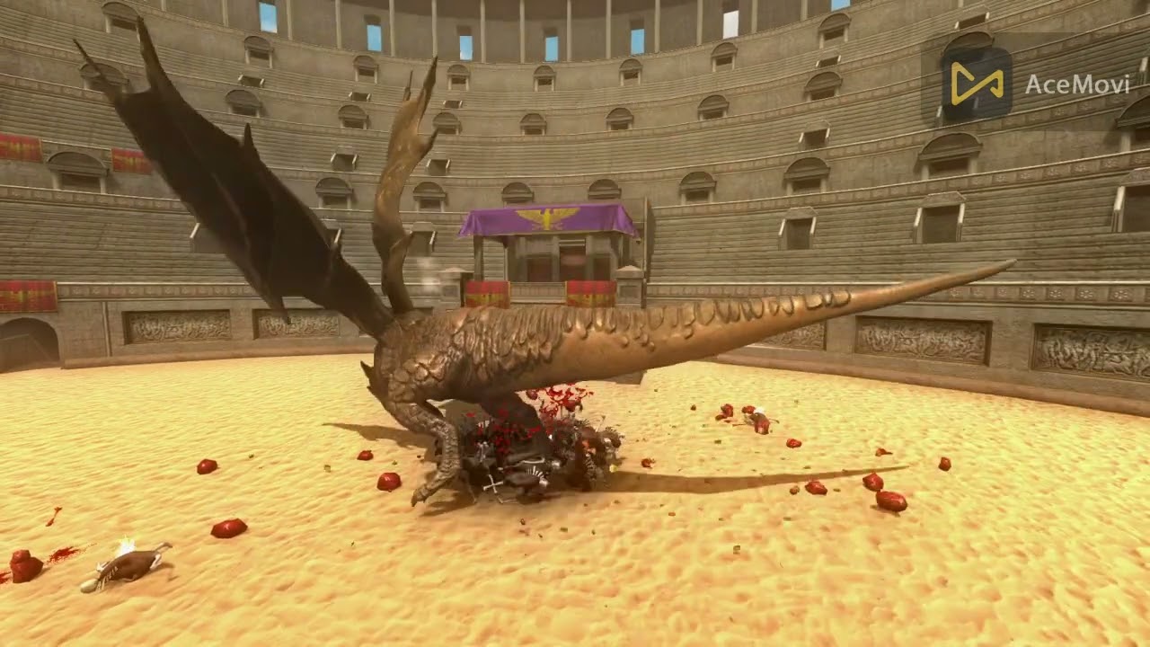 Dragon vs Ostrich