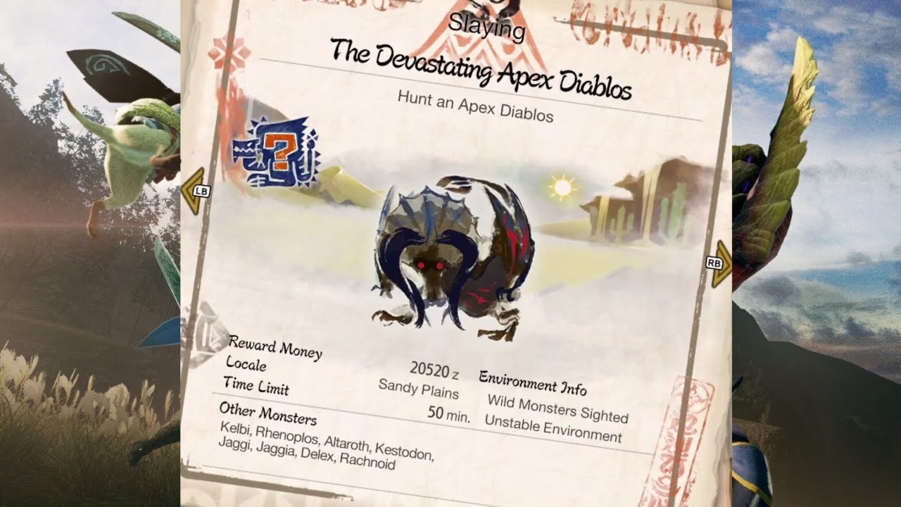 The Devastating Apex Diablos | Monster Hunter Rise Hub Quest 124