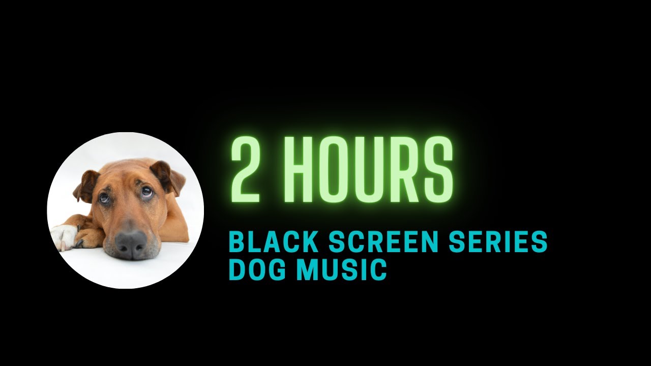 NEW 2 hours Relaxing DOG SLEEP MUSIC [with sounds for dogs] Black Screen for separation anxiety