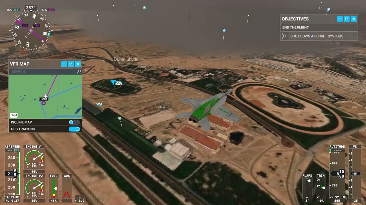 Microsoft Flight Simulator 2020 Gameplay in Fighter Jet