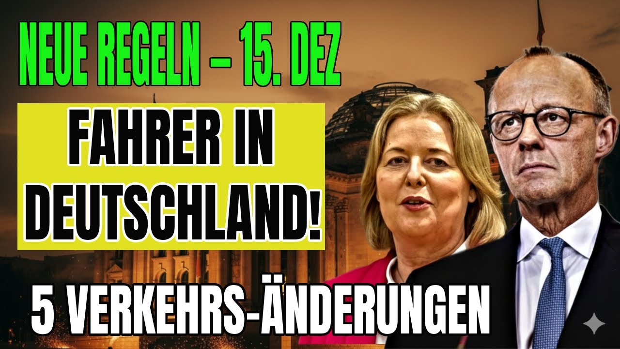 G&uuml;ltig ab 15. Dezember: 5 neue Verkehrsregeln, die jeder Fahrer in Deutschland befolgen sollte!