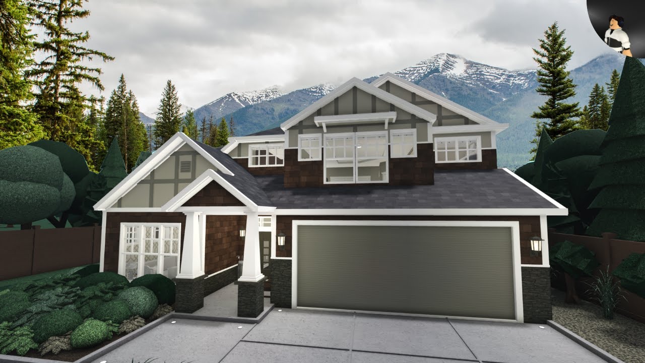 Craftsman Family Home | Part One | Bloxburg Speedbuild | 610K