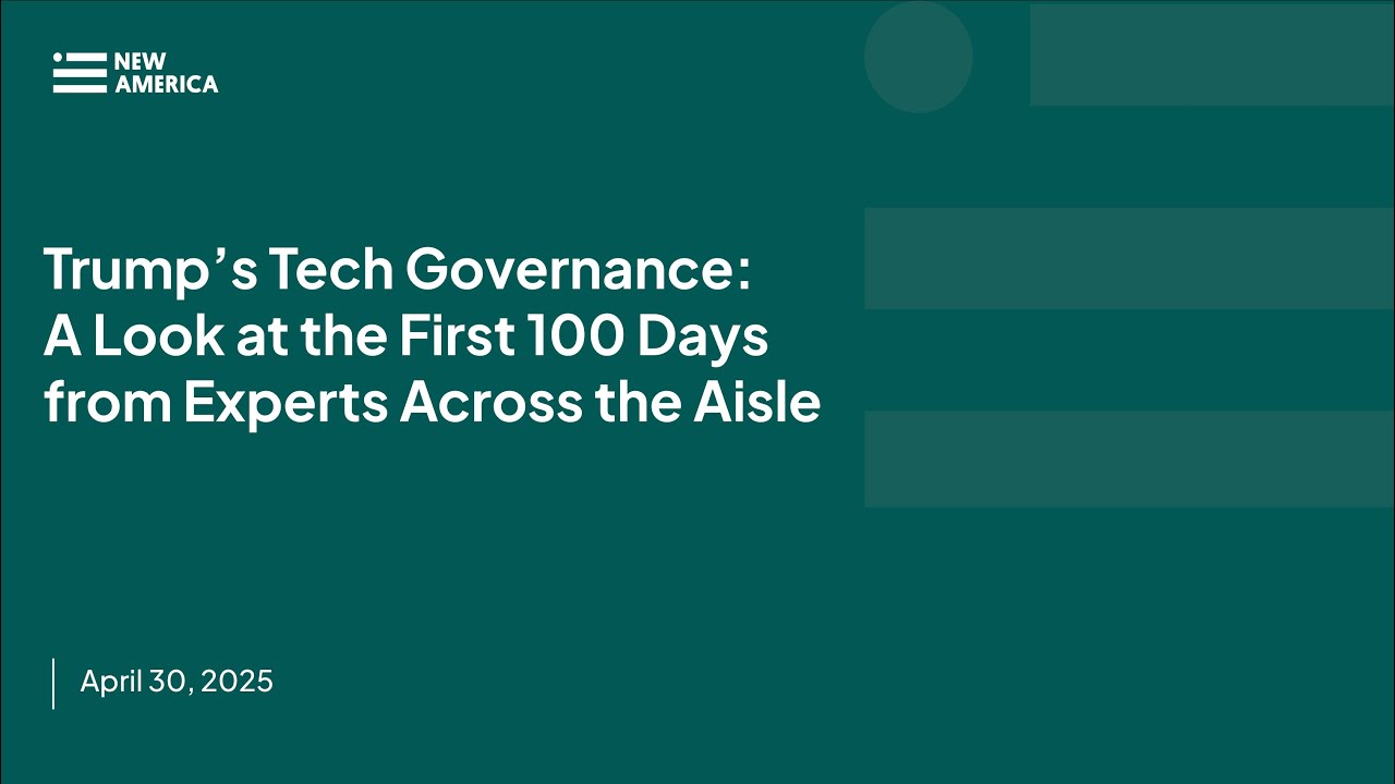 Trump's Tech Governance: A Look at the First 100 Days from Experts Across the Aisle