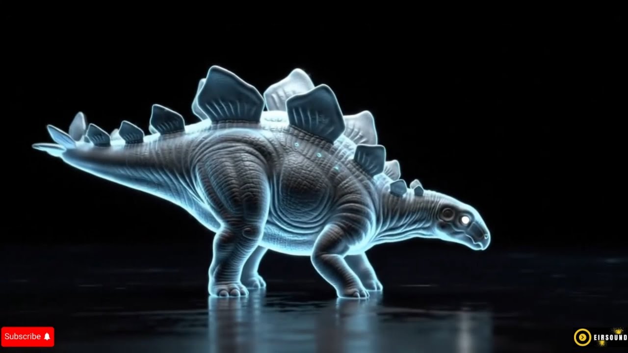 Stunning 3D Hologram of Dinosaurs - Spinosaurus, Triceratops, Stegosaurus