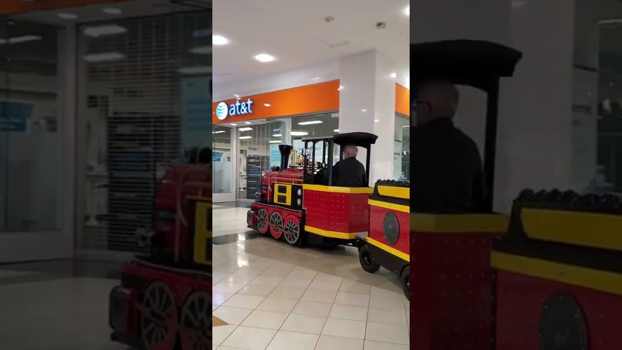Our first ride on the Triangle Town Center Mall Train
