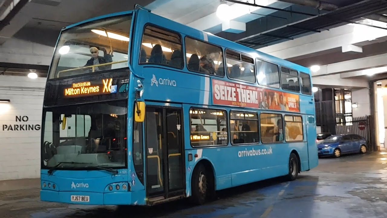 Full Ride: Bus Route X6 Aylesbury - Milton Keynes. Arriva Optare Olympus B9TL 4101 (YJ57 BEU)