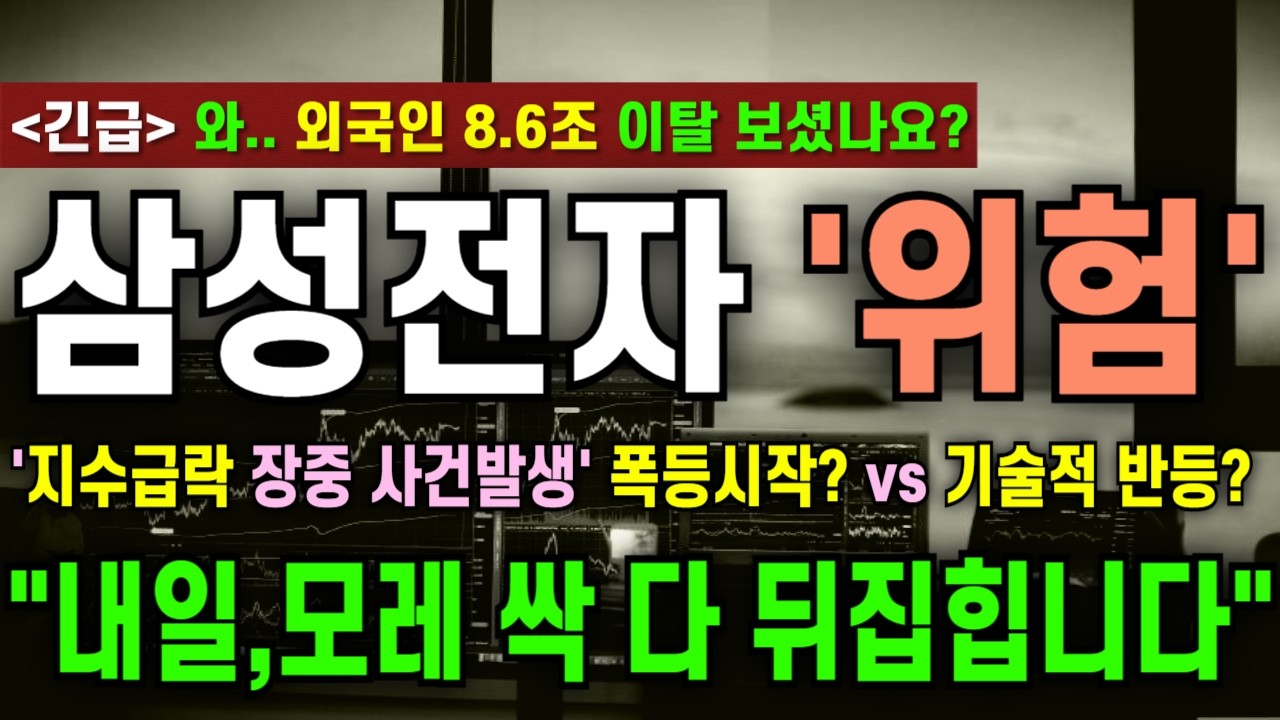 [삼성전자 주가전망] '지수급락 사건발생' 