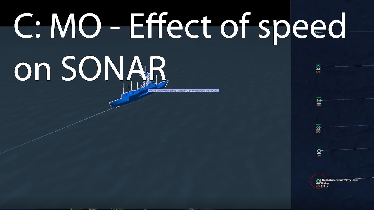C: MO - Effects of platform speed on SONAR detection.