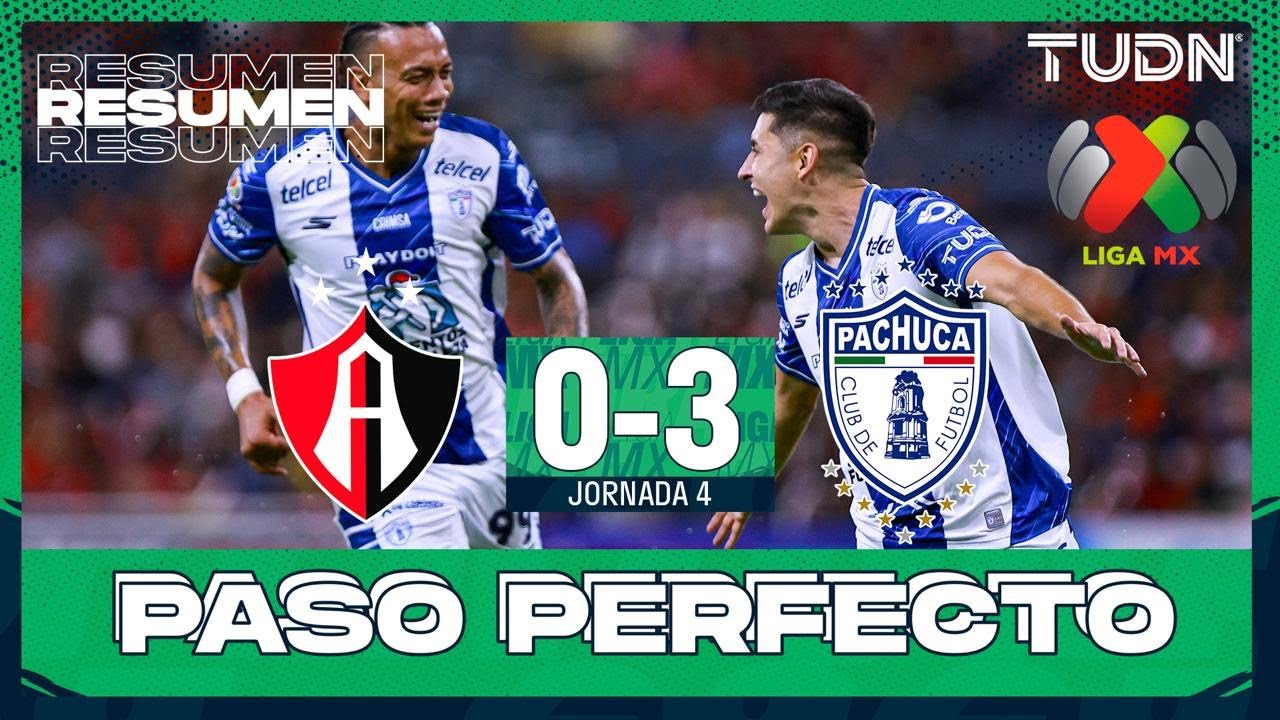 Resumen y goles - Atlas 0-3 Pachuca | Liga MX - J4 2025 | TUDN