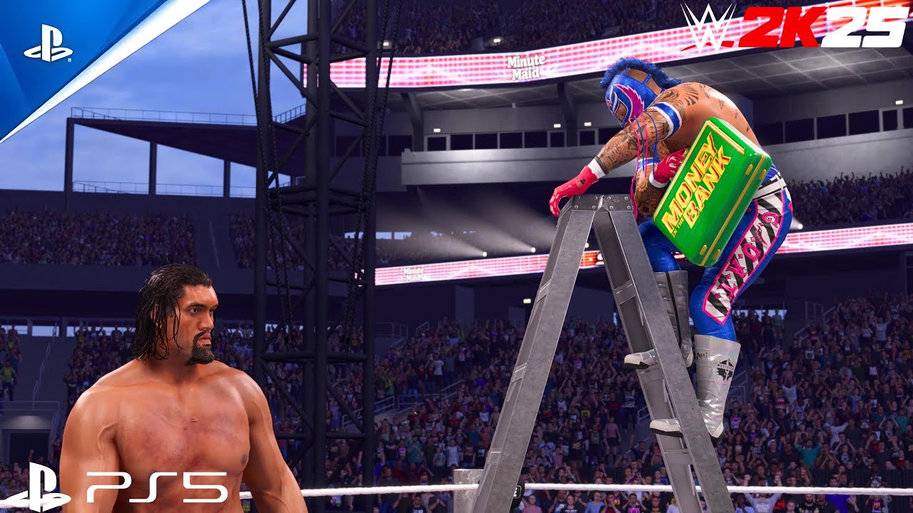 Ladder Match - Rey Mysterio Vs The Great Khali | SummerSlam | WWE 2k25 PS5 Gameplay