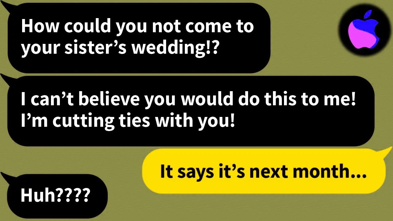 【Apple】 My sister sent me a message saying she was going to cut ties with me but...