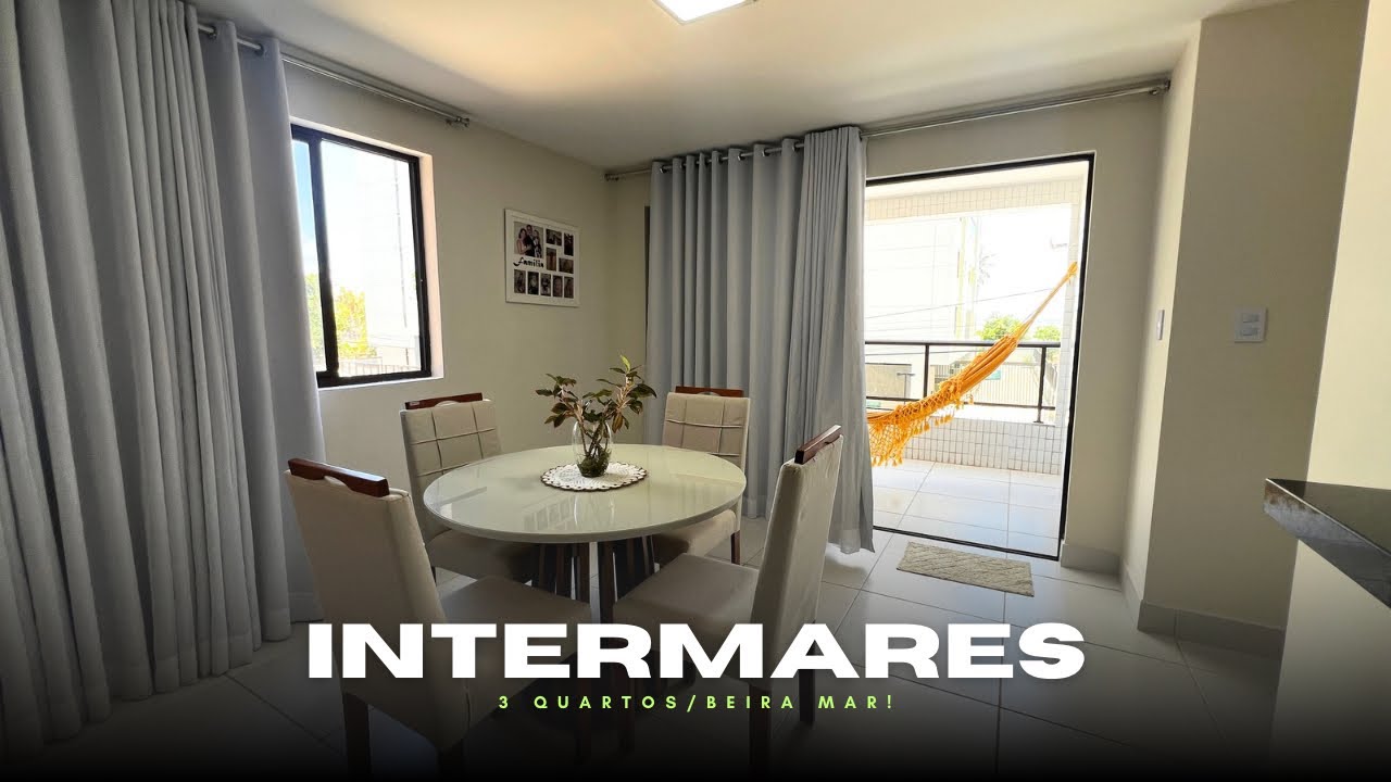 Apartamento à beira mar com 104m2 para venda em Intermares - Cabedelo PB 