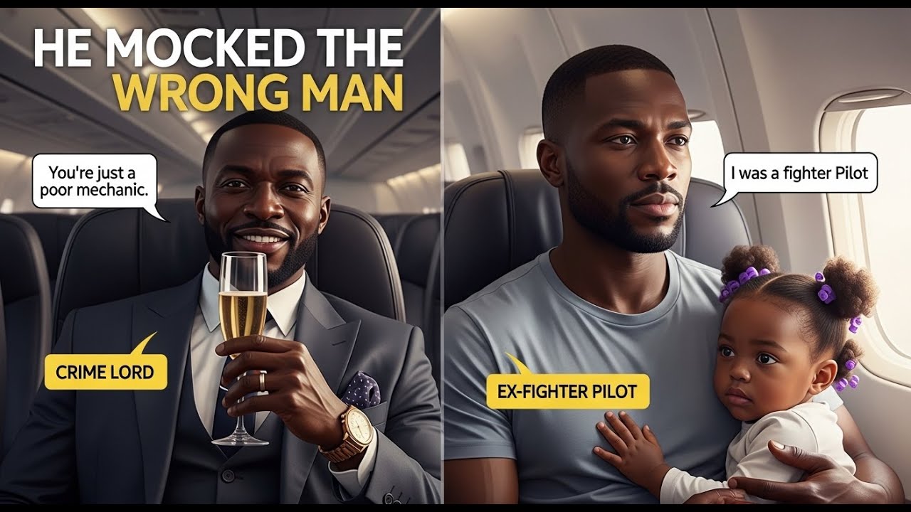 Crime Lord Mocked the Single Father... Turbulence Came “Are There Any Fighter Pilots on Board?”