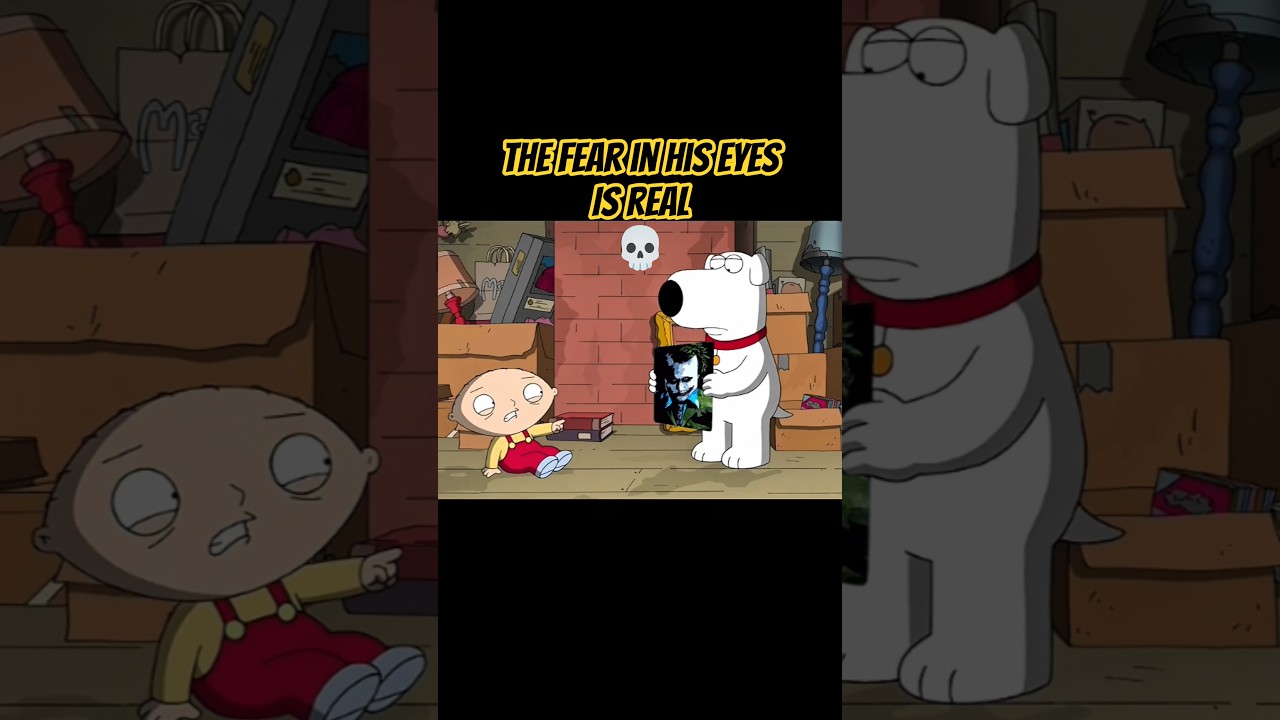stewie got scared of my art 😱 