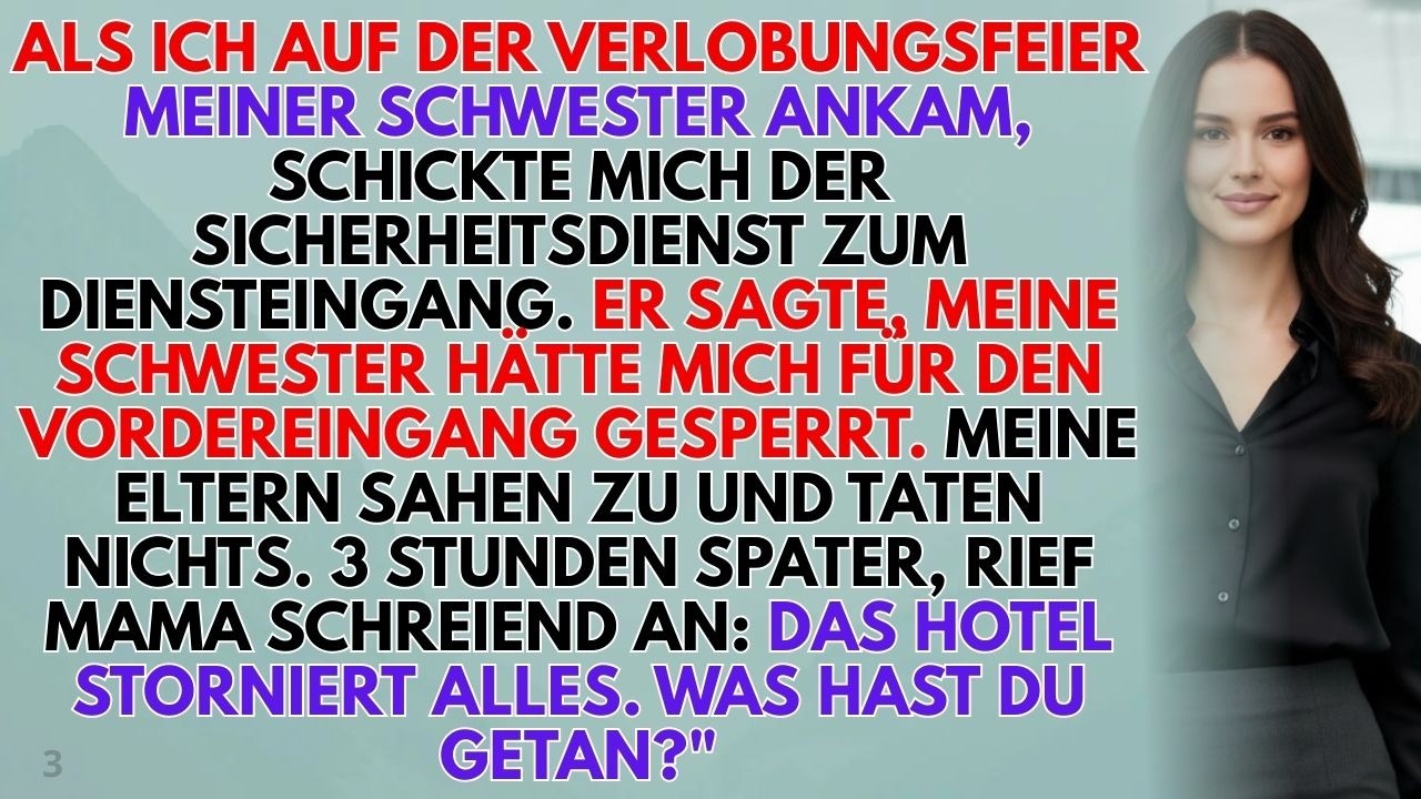 Meine Eltern verspotteten mich bei der Verlobung meiner Schwester–der Hotelmanager nannte mich Maam