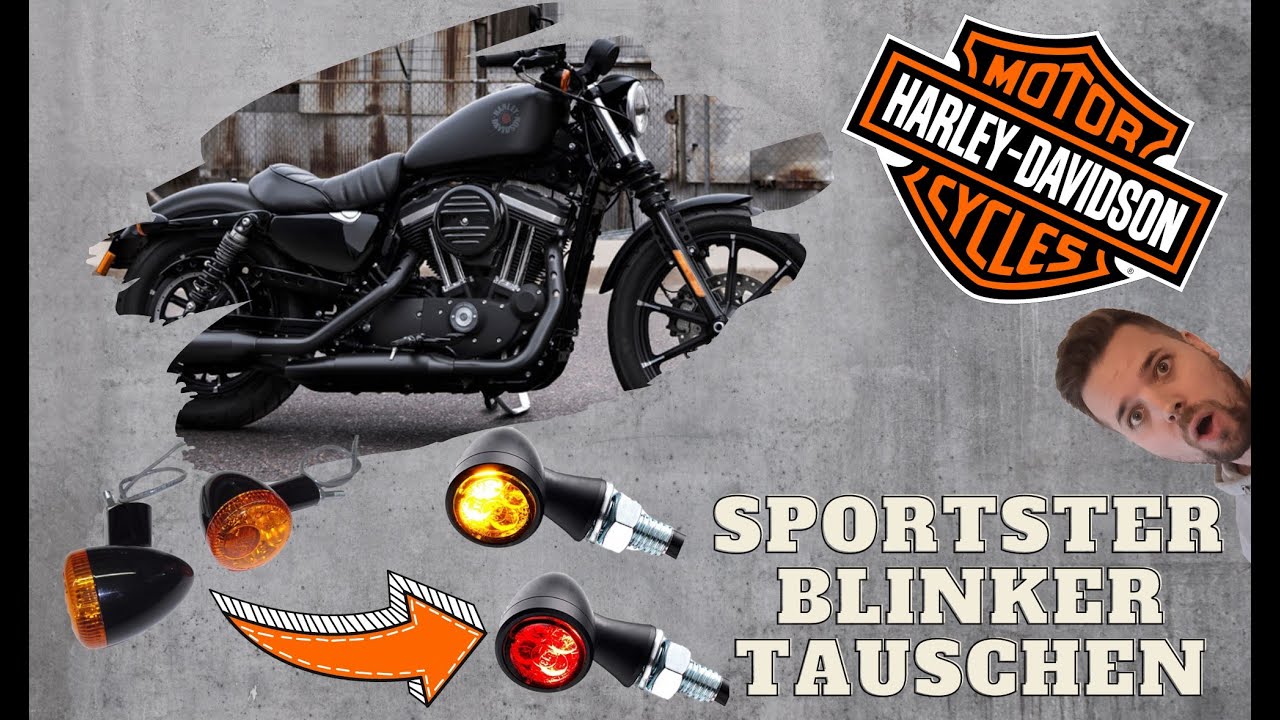 Harley Davidson Sportster Blinker hinten tauschen, Miniblinker LED, 48, 883