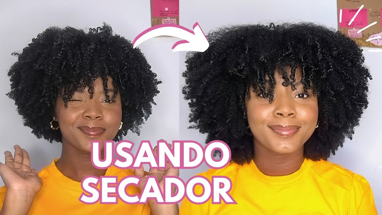 Como tirar o fator encolhimento do crespo com secador + Dicas que fazem diferença!