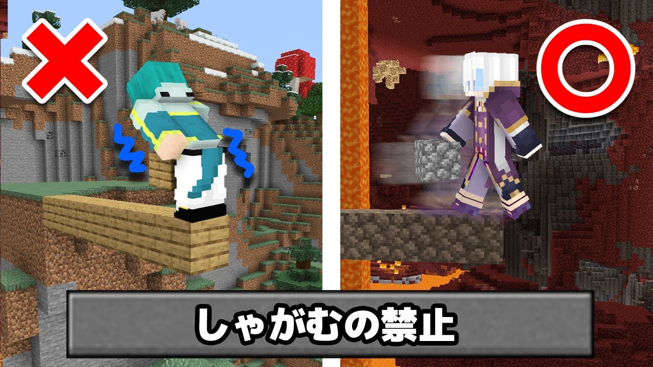 【鬼畜縛り】﻿しゃがみ禁止でエンドラ討伐はできるのか？【マイクラ・マインクラフト】