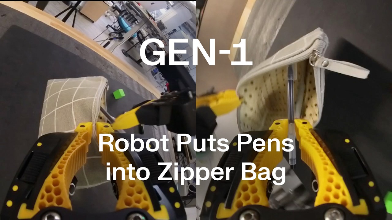 Robot puts pens into zipper bag | Generalist