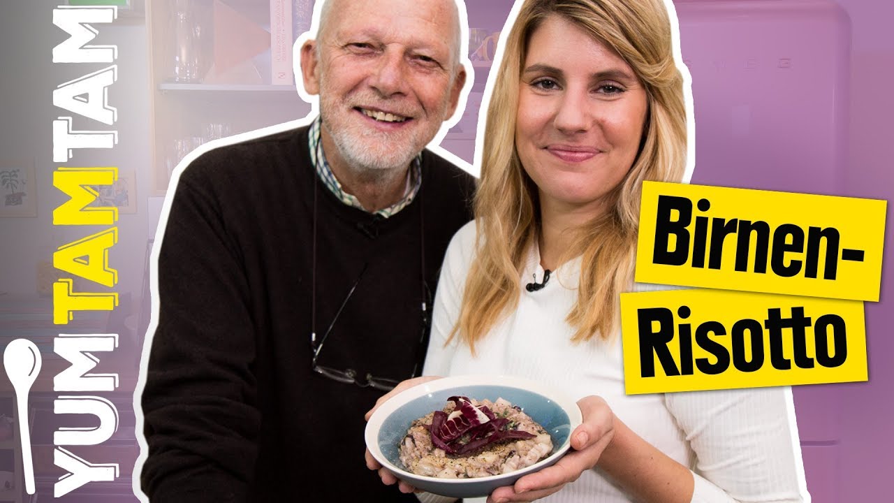 KÄSE mal DREI! // Birnen-Risotto mit Opa Axel // #yumtamtam