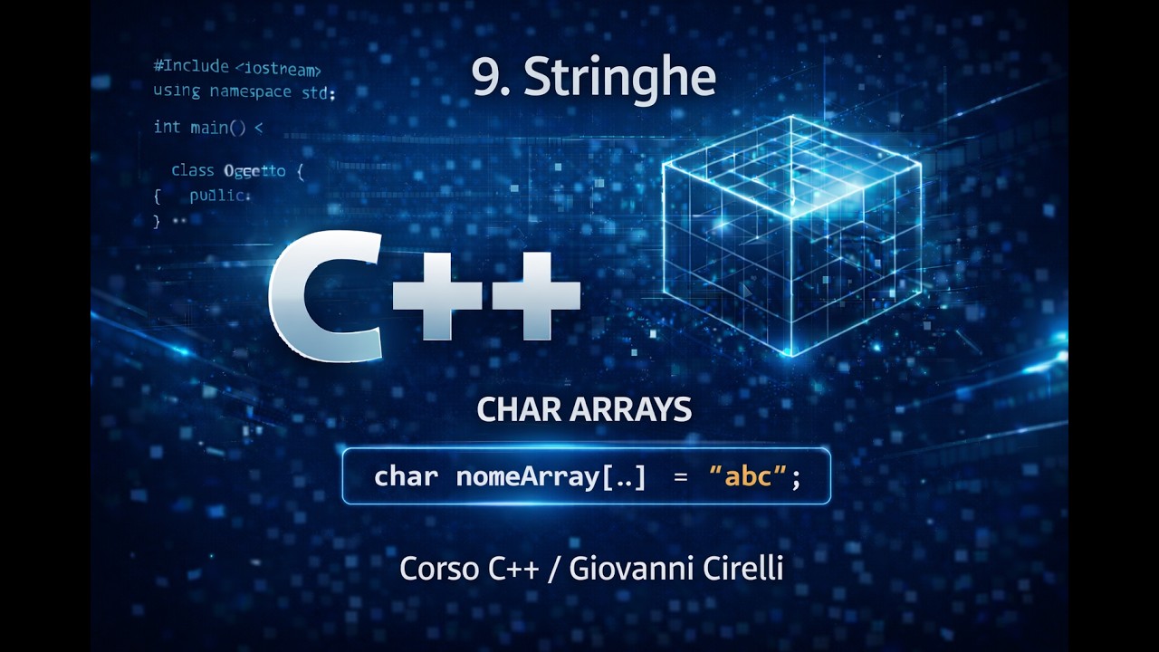 9. C++ Tutorial: Le Stringhe (Array di Caratteri) e il Carattere Terminatore \0